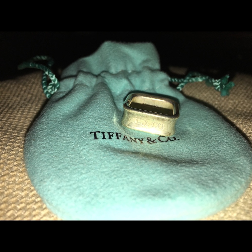Tiffany and Co square ring. Sterling Silver size 6